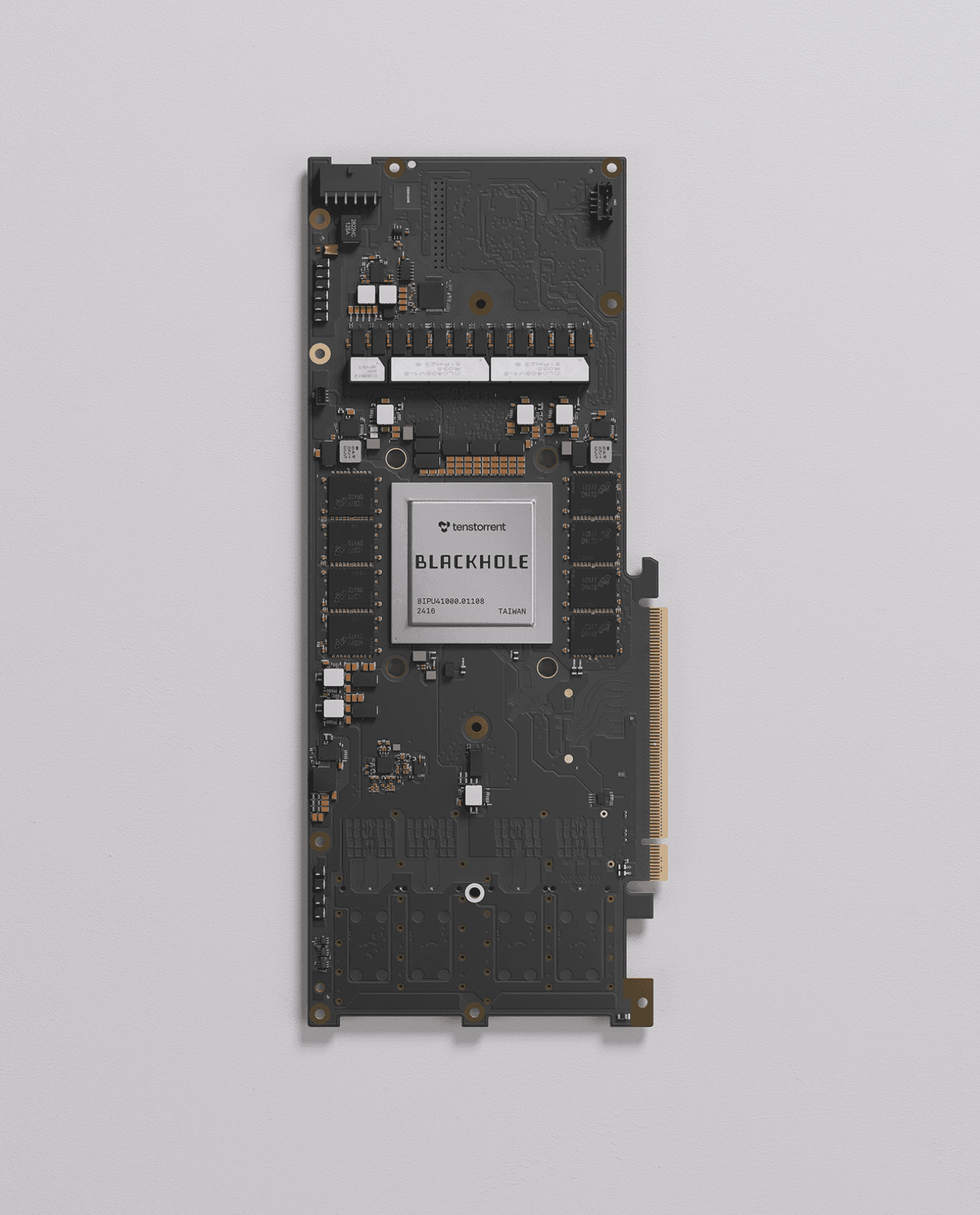 Blackhole p100a card on gray background